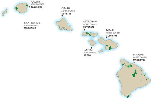 Designated Hawaiian Homelands across the state_Nelson Minar Data from HI office of planning